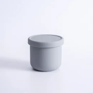 VZ-250ml Small Round Silicone Microwave Bowl – Food-Grade Leakproof Lunch Container for Office, School & Picnic (Grey)