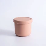 VZ-250ml Small Round Silicone Microwave Bowl – Food-Grade Leakproof Lunch Container for Office, School & Picnic (Pale Pink)