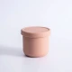 VZ-250ml Small Round Silicone Microwave Bowl – Food-Grade Leakproof Lunch Container for Office, School & Picnic (Pale Pink)