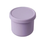 VZ-250ml Small Round Silicone Microwave Bowl – Food-Grade Leakproof Lunch Container for Office, School & Picnic (purple)