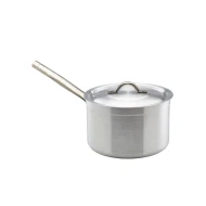 Neville Genware Aluminium Saucepan With Lid,  5.5 Litre