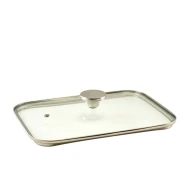 Neville GenWare Glass Lid For Cast Aluminium Roaster 35 x 22cm