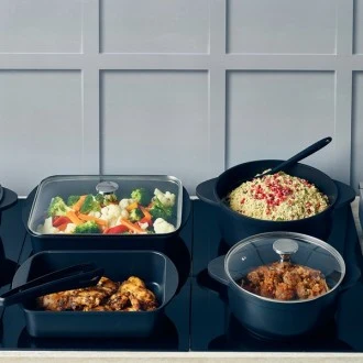 Neville GenWare Glass Lid For Cast Aluminium Roaster 40 x 27cm