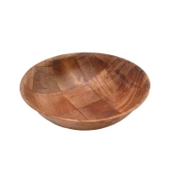 Neville GenWare Woven Wood Bowls 10" Dia( 25 x 6.5cm)