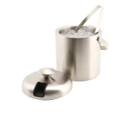 Neville Genware Insulated Stainless Steel Ice Bucket & Tong, 1.2 Litres