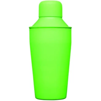 BarCraft Mini Cocktail Shaker, Stainless Steel, Neon Green, 300 ml