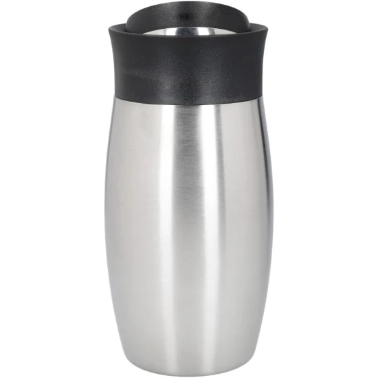 BarCraft Stainless Steel Flip Top Cocktail Shaker, 450ml, Black