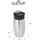BarCraft Stainless Steel Flip Top Cocktail Shaker, 450ml, Black