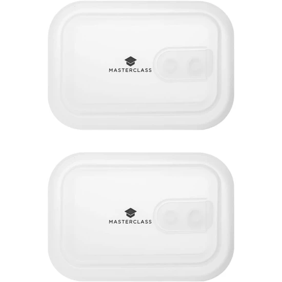 MasterClass All-in-One 2 Replacement Lids for Small 5ml, 75ml & 1ml Stainless Steel Containers, Airtight and Leakproof Silicone Seals