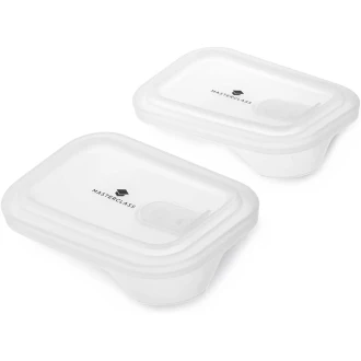 MasterClass All-in-One 2 Replacement Lids for Small 5ml, 75ml & 1ml Stainless Steel Containers, Airtight and Leakproof Silicone Seals