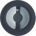 MasterClass 3in1 Lid, Saucepan Lid, Glass and Heat-Resistant Silicone, 16 cm/18 cm/20 cm, Black