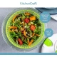 Kitchen Craft Deluxe  Twist ActionSalad Spinner and Dresser, BPA Plastic Free and Easy to Clean, Large, White/Green, 25cm