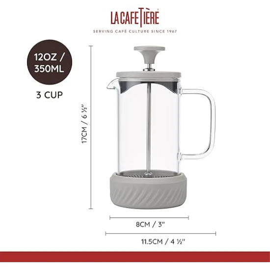 La Cafetière Zero 3 Cup /350ml Cafetiere Latte, Coffee No Mess French Press