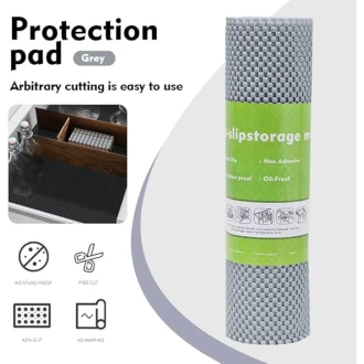 VZ Drawer Liners Washable Drawer and Shelf Liners, Non-Slip Non-Adhesive for Kitchen Cabinet Drawer Liners Mat，Sink Protector for Home Office , 30cm x 150cm -Grey
