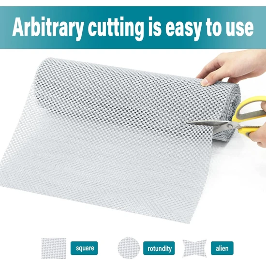 VZ Drawer Liners Washable Drawer and Shelf Liners, Non-Slip Non-Adhesive for Kitchen Cabinet Drawer Liners Mat，Sink Protector for Home Office , 30cm x 150cm -Grey