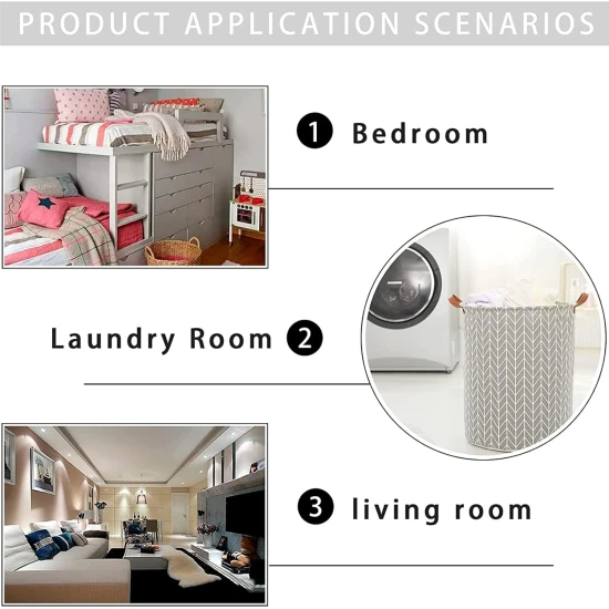 VZ Laundry Basket Foldable, Waterproof , Collapsible Laundry Hamper, 65L, Grey