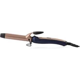 Carmen Twilight 25 mm Curling Tong with Keratin Protech Coating, Non-Slip Clamp, Blue and Champagne