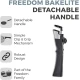 Tower Freedom Detachable Bakelite Handle with Clip and Grip Mechanism, Black