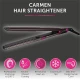 Carmen Neon Hair Straightener with Keratin-Infused Coating and Rapid 90-Second Heat-Up Time, Graphite/Pink