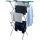 Tower 3 Tier Concertina Clothes Airer with Fold Out Hanger Hooks, 18m Drying Space, Self-Setting Frame, Space- Saving Foldable Design