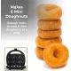 Tower Mini Donut Maker, 750W, Non-Stick Plates, Locking Latch, Indicator LED, Black,