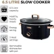 Tower Infinity Slow Cooker with 3 Heat Settings & Keep Warm Function, 6.5L, 300W, Black and Rose Gold