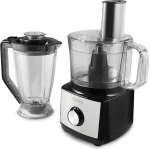 Tower T18008BLK Multi-Function Food Processer & Blender with 2L Mixing Bowl, 1.8L Jug, 2 Speed Settings & Pulse Function, 750W, Black