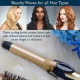 Carmen Twilight 25 mm Curling Tong with Keratin Protech Coating, Non-Slip Clamp, Blue and Champagne