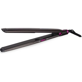Carmen Neon Hair Straightener with Keratin-Infused Coating and Rapid 90-Second Heat-Up Time, Graphite/Pink