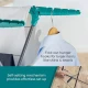 Tower 3 Tier Concertina Clothes Airer with Fold Out Hanger Hooks, 18m Drying Space, Self-Setting Frame, Space- Saving Foldable Design