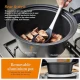Good Food  GF16010 3.5L Digital Slow Cooker with 3 Heat Settings, Delay Function & Timer, Removable Aluminium Pot, Tempered Glass Lid, Black with Stainless Steel Accents