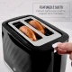 Swan Windsor 2 Slice Toaster with 7 Browning Levels, Defrost/Reheat/Cancel Functions, Self-Centring Functions and Removable Crumb Tray, 900W, Black