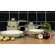 Swan Retro 5 Piece Aluminium Pan Set with Glass Lid, Non-Stick Ceramic Coating, Green