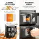 Swan  11L Twin Stack Air Fryer, Swan Cyclone Technology, Two 5.5L Baskets, Space-Saving Vertical Stack Design, Foldable Digital Touch Display, Dual Cook Functions,10 Pre-Sets, 2800W Black