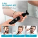 Carmen  Signature 3-in-1 Grooming Kit, Nose, Beard & Eyebrow Timer, Washable Heads, Battery Operated, Graphite and Silver
