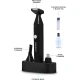 Carmen  Signature 3-in-1 Grooming Kit, Nose, Beard & Eyebrow Timer, Washable Heads, Battery Operated, Graphite and Silver
