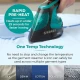 Tower 2-in-1 Hand Garment Steamer with Iron Feature, Digital LED Display, One Temperature Technology, Double Soleplate, 25 Second Heat-up, Black and Teal