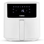 Tower Vortx Air Fryer with Digital Control Panel, 8 Pre-Set Cooking Functions, 1700W, 6L, White