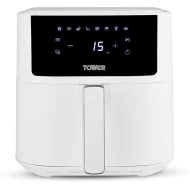 Tower Vortx Air Fryer with Digital Control Panel, 8 Pre-Set Cooking Functions, 1700W, 6L, White