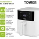 Tower Vortx Air Fryer with Digital Control Panel, 8 Pre-Set Cooking Functions, 1700W, 6L, White