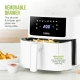 Tower Vortx Air Fryer with Digital Control Panel, 8 Pre-Set Cooking Functions, 1700W, 6L, White