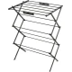 Swan Stealth Ultra-Compact 3 Tier Concertina Airer with 10m of Drying Space, Multiple Heights, Foldable Design, 15kg Weight Capacity, Black