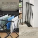Swan Stealth Ultra-Compact 3 Tier Concertina Airer with 10m of Drying Space, Multiple Heights, Foldable Design, 15kg Weight Capacity, Black