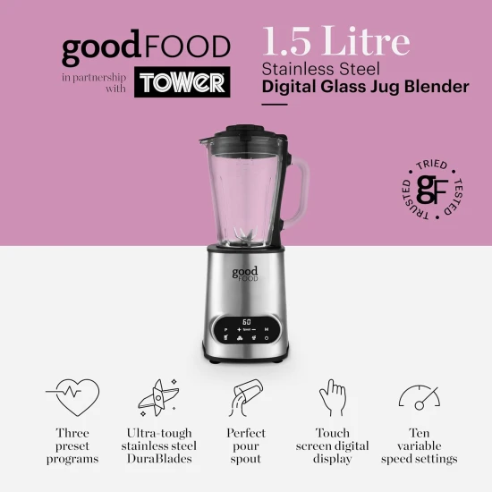 Shop quality Good Food Digital 1.5L Jug Blender with 5 Speed Settings, 3 Pre-set programs, Stainless Steel, 1200W in Kenya from vituzote.com Shop in-store or online and get countrywide delivery!
