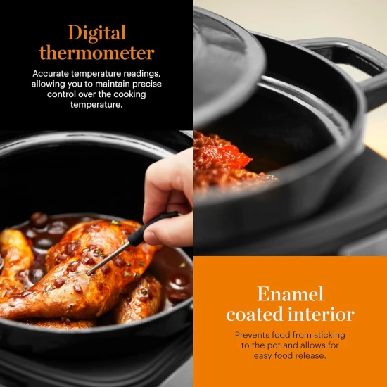 Shop quality Good Food Electrical Dutch Oven with 12 Cooking Pre-sets, 1500W, Black & Stainless Steel in Kenya from vituzote.com Shop in-store or online and get countrywide delivery!