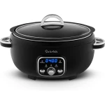 Sur La Table Core 6.5 Litre Digital Slow Cooker for Stews, Casseroles and Meat with Digital LED Screen, 320W, Black