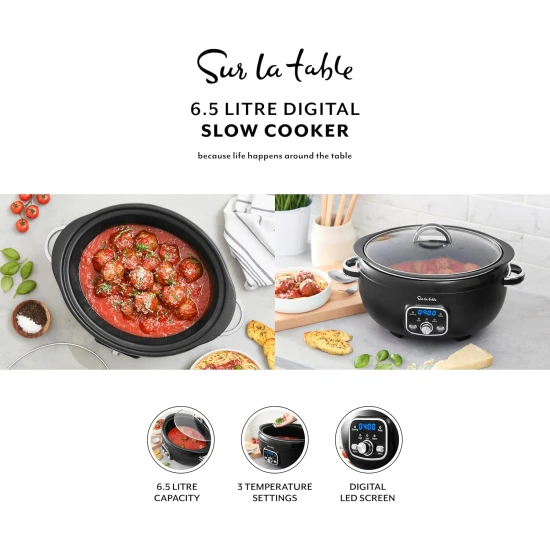 Shop quality Sur La Table Core 6.5 Litre Digital Slow Cooker for Stews, Casseroles and Meat with Digital LED Screen, 320W, Black in Kenya from vituzote.com Shop in-store or online and get countrywide delivery!