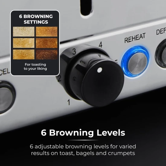 Shop quality Tower Sera 4 Slice Toaster with 6 Browning Levels, Removable Crumb Tray, Defrost/Reheat/Cancel Functions, 1800W, Black in Kenya from vituzote.com Shop in-store or online and get countrywide delivery!