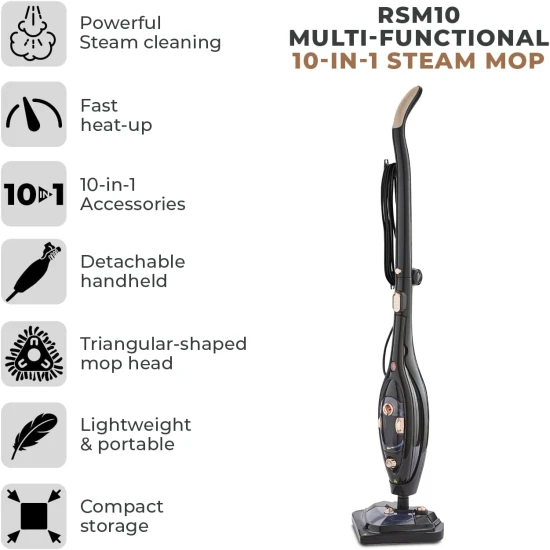 Shop quality Tower RSM10 Multi-Functional 10-in-1 Steam Mop, 300ml, 1300W, Rose Gold in Kenya from vituzote.com Shop in-store or online and get countrywide delivery!