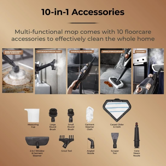 Shop quality Tower RSM10 Multi-Functional 10-in-1 Steam Mop, 300ml, 1300W, Rose Gold in Kenya from vituzote.com Shop in-store or online and get countrywide delivery!